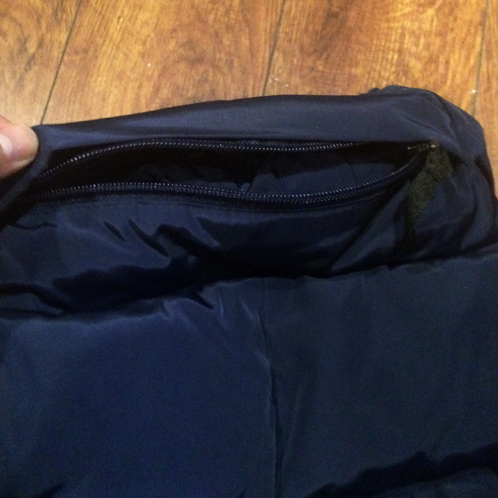 Zara Basic Down Filled Navy Jacket Sz S - image 8